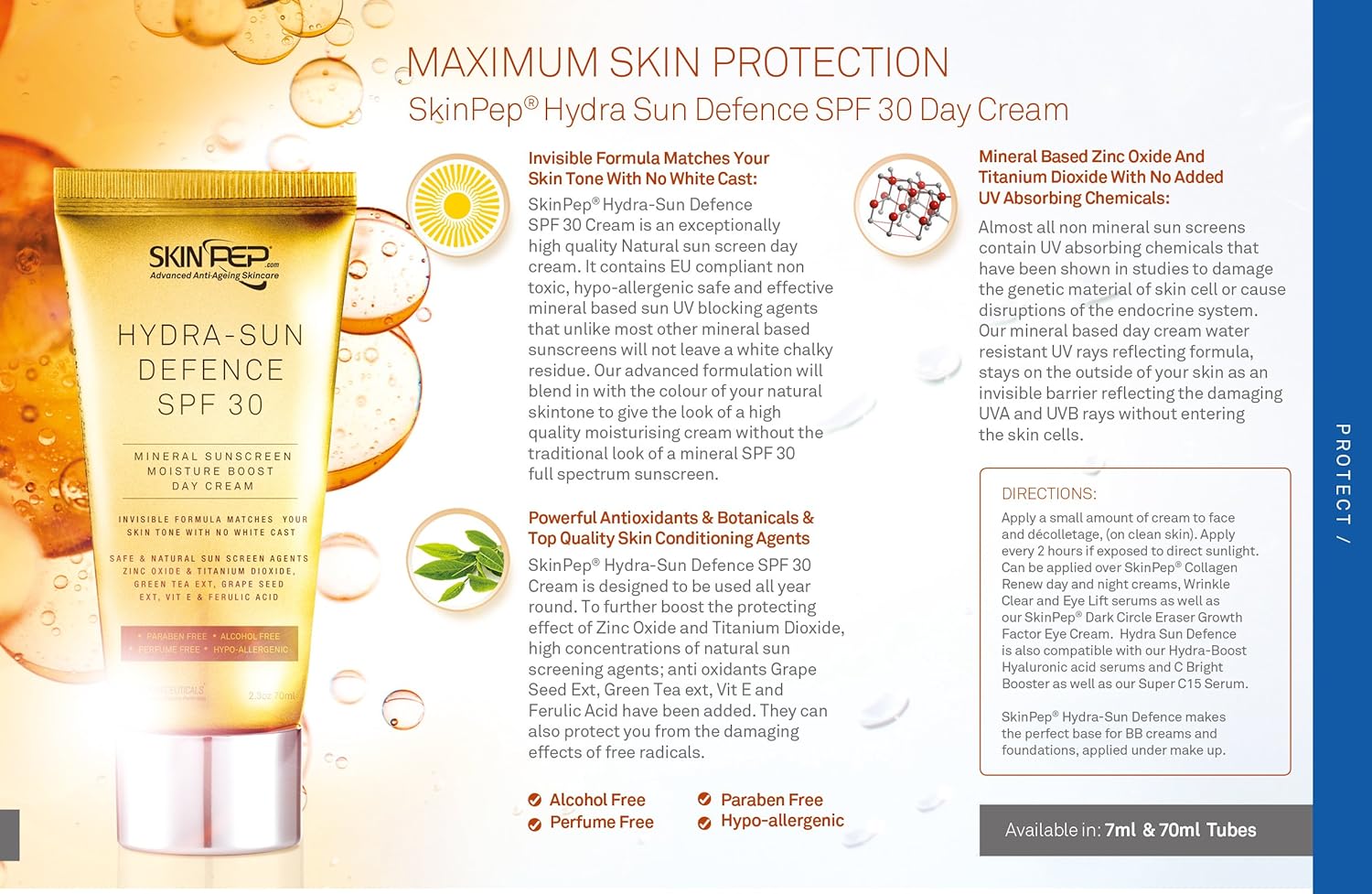 Hydra-Sun Defence SPF 30 (100% Mineral Based Sun Screen) Cream