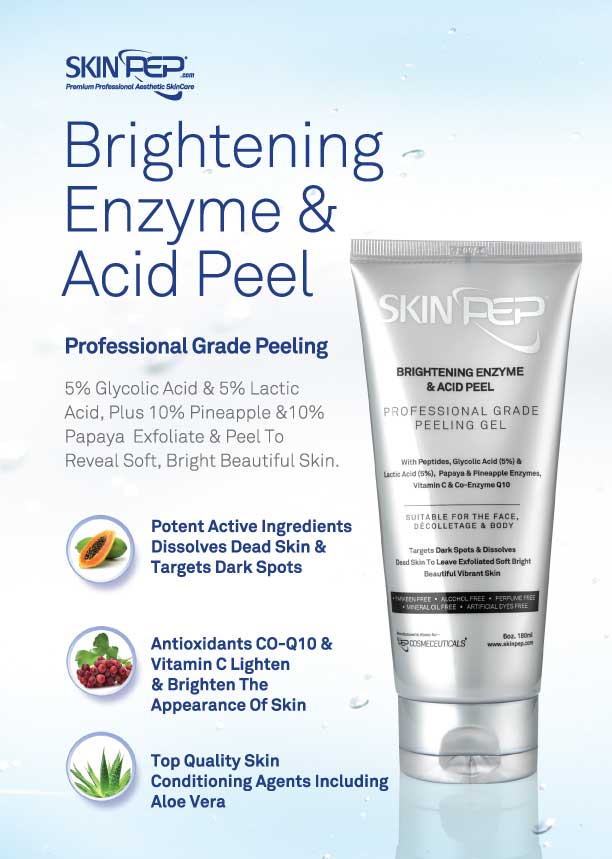 Brightening Enzyme & Acid Glow Peel - (Pinapple, Paypaya, Glycolic Acid, Lactic Acid & Antioxidants)