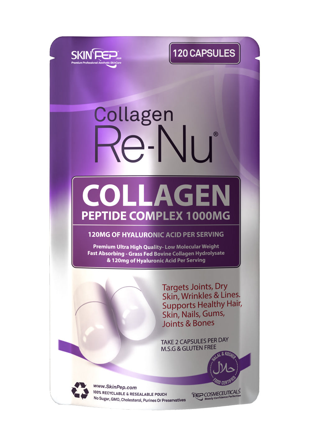 1000mg Bovine Collagen Hydrolysed Complex Capsules