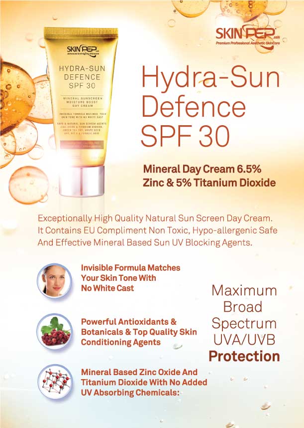 Hydra-Sun Defence SPF 30 (100% Mineral Based Sun Screen) Cream