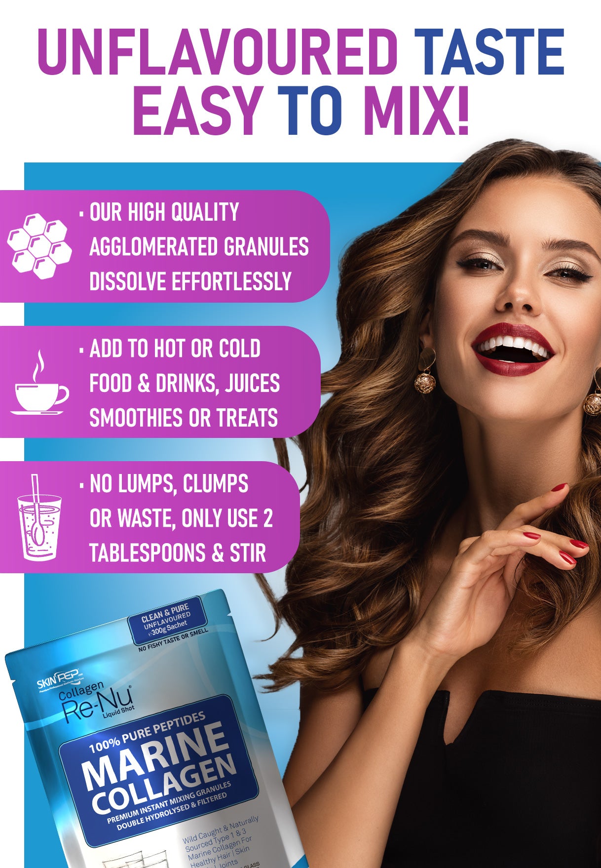 Marine Collagen Peptides Hydrolysate Powder Granules 100% Pure - Wild Caught