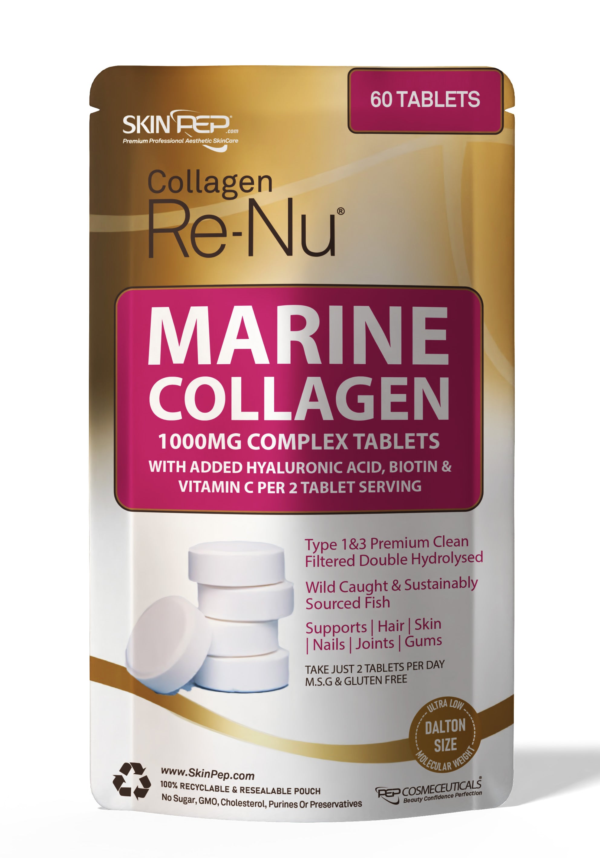 Marine Collagen Complex Capsules + Hyaluronic Acid + Vit C + Biotin - (Peptides) V2