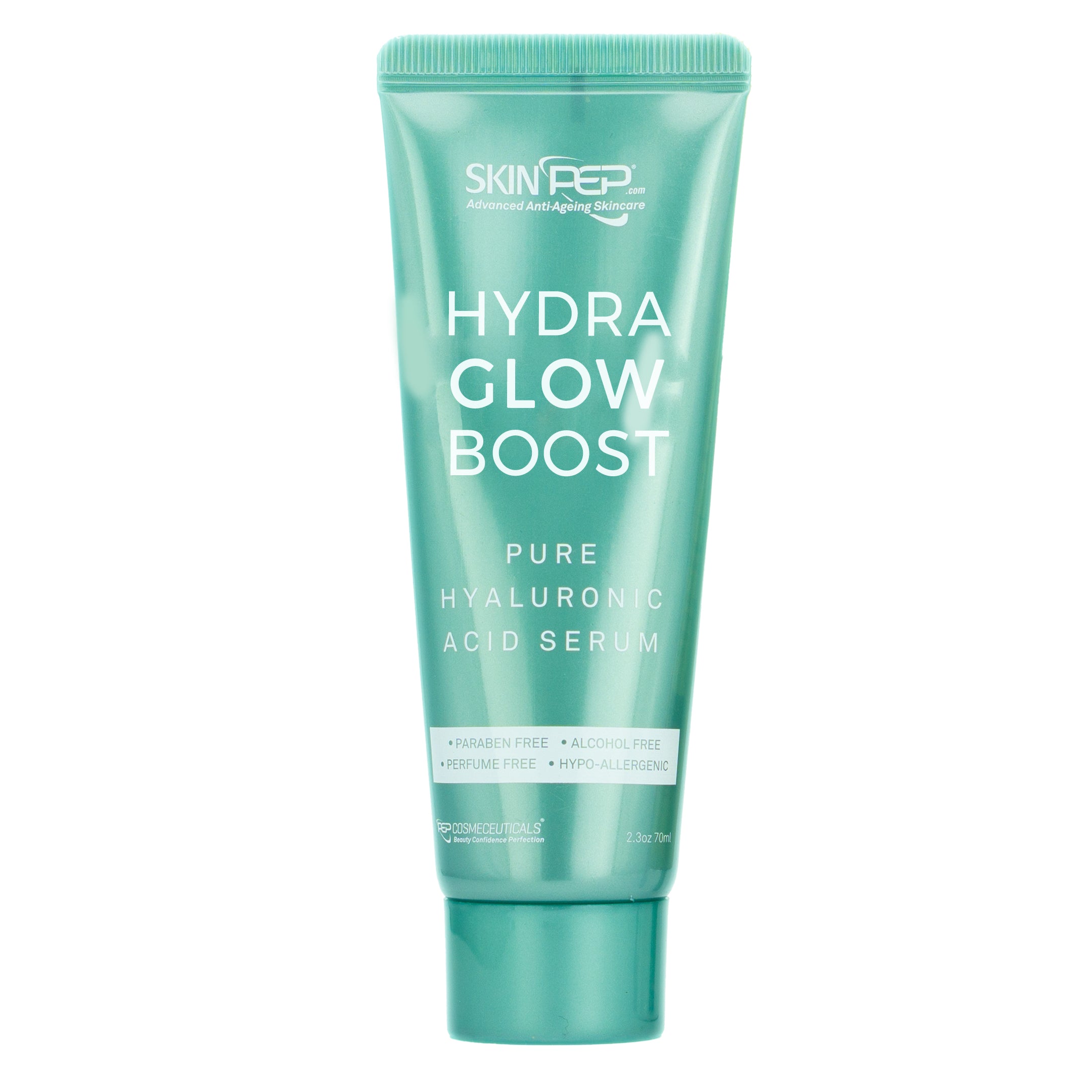 Hydra Glow Boost - Hyaluronic Acid Serum | BioSkinActive Replumping & Hydrating Super Serum With 3% Hyaluronic Acid | + Bio-Identical Phospholipids & Vitamin E For Max Absorption | Strengthens Skin Barrier | Cruelty Free & Vegan By SkinPep