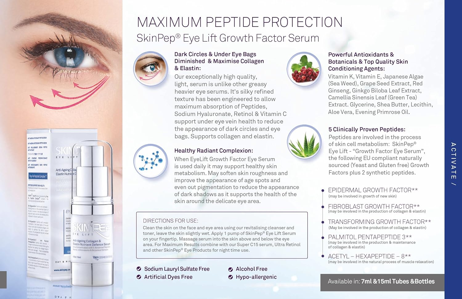Eye Lift Serum (Peptide Growth factors)