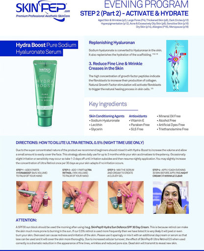 Vitamin C Serum Booster + Hydra Boost - (Vit C Powder + Hyaluronic Acid Serum)