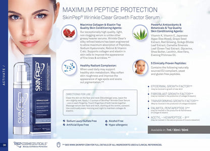 Wrinkle Clear (Peptide Growth Factor Repair) Day Serum