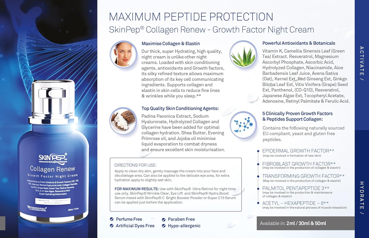 Collagen ReNew Night Cream (Peptide Growth Factors)