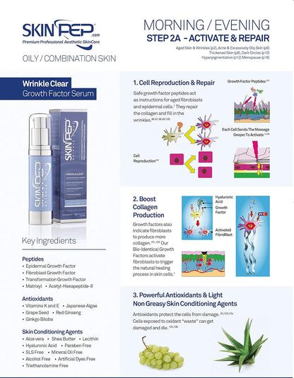 Wrinkle Clear (Peptide Growth Factor Repair) Day Serum