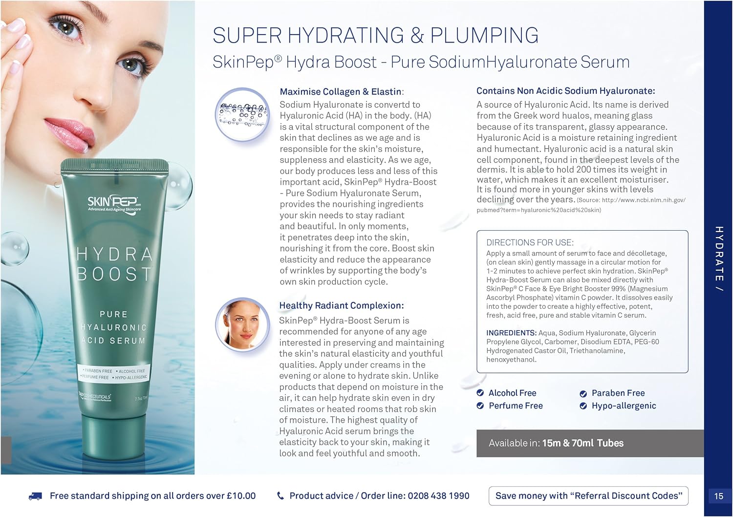Vitamin C Serum Booster + Hydra Boost - (Vit C Powder + Hyaluronic Acid Serum)