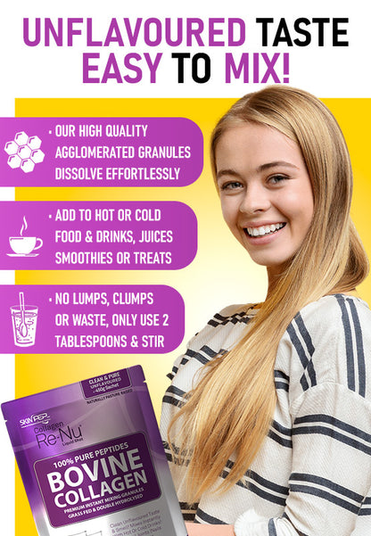 Bovine Collagen Peptides Hydrolysate Powder Granules 100% Pure - Halal Certified