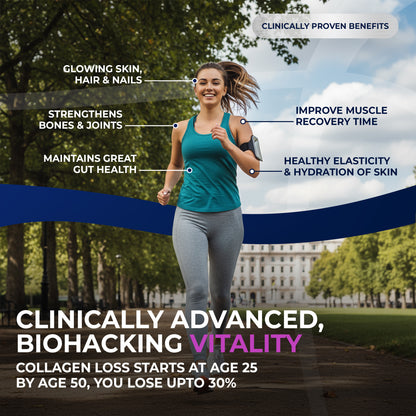 Collagen Peptides Powder | Organic Grass-Fed Bovine Hydrolysate | 2000 Dalton | 400mg Vitamin C | SkinPep