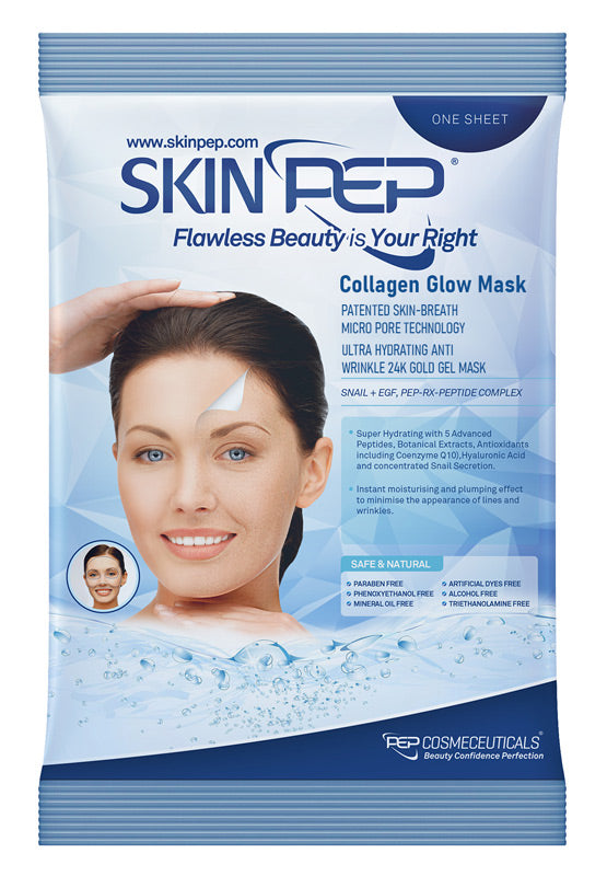 Collagen Glow Face Mask (Peptide &amp; Antioxidant Infused Gel Mask)