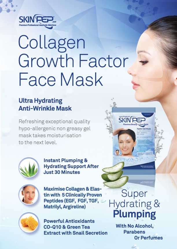 Collagen Glow Face Mask (Peptide &amp; Antioxidant Infused Gel Mask)