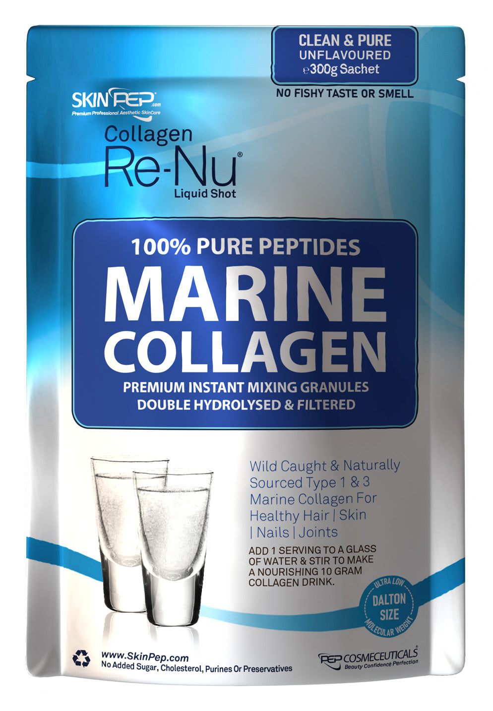 Marine Collagen Peptides Hydrolysate Powder Granules 100% Pure - Wild Caught