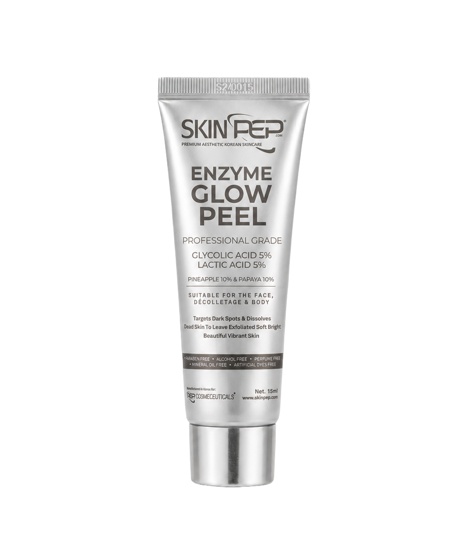 Enzyme Glow Peel |  Beautiful and Vibrant Skin | Pineapple and Papaya Enzymes | Peptides + Glycolic Acid And Lactic Acid | Vitamin C | Gentle &amp; Safe Peeling Gel | Korean Made Glow By SkinPep®
