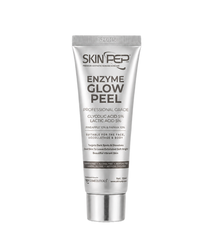 Enzyme Glow Peel |  Beautiful and Vibrant Skin | Pineapple and Papaya Enzymes | Peptides + Glycolic Acid And Lactic Acid | Vitamin C | Gentle &amp; Safe Peeling Gel | Korean Made Glow By SkinPep®