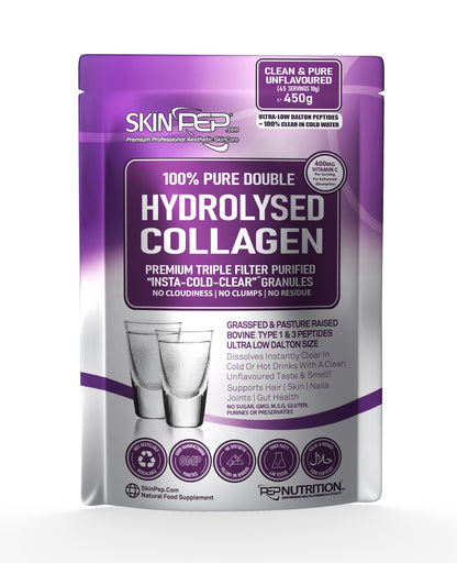 Collagen Peptides Hydrolysate Bovine Powder + 400mg Vit C - Halal Certified SkinPep