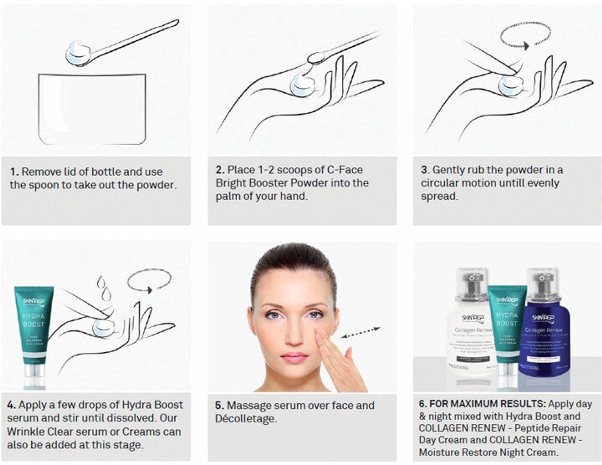 Vitamin C Serum Booster + Hydra Boost - (Vit C Powder + Hyaluronic Acid Serum)