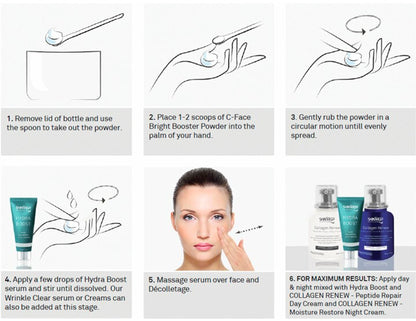 Vitamin C Serum Booster + Hydra Boost - (Vit C Powder + Hyaluronic Acid Serum)