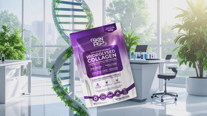 Collagen Peptides Powder | Organic Grass-Fed Bovine Hydrolysate | 2000 Dalton | 400mg Vitamin C | SkinPep