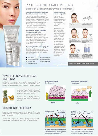 Brightening Enzyme &amp; Acid Glow Peel - (Pinapple, Paypaya, Glycolic Acid, Lactic Acid &amp; Antioxidants)